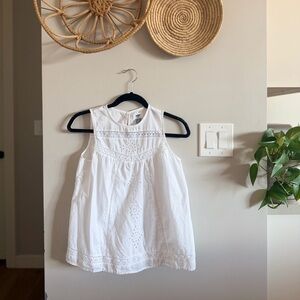 100% Cotton Old Navy White Eyelet Sleeveless Top XS